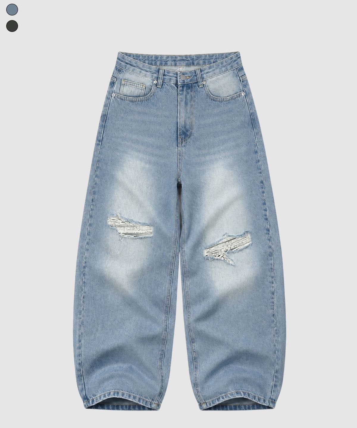 베이직라벨(BASIC LABEL) Arc balloon wide-washed denim pants 2 Color [BLBD_5016]