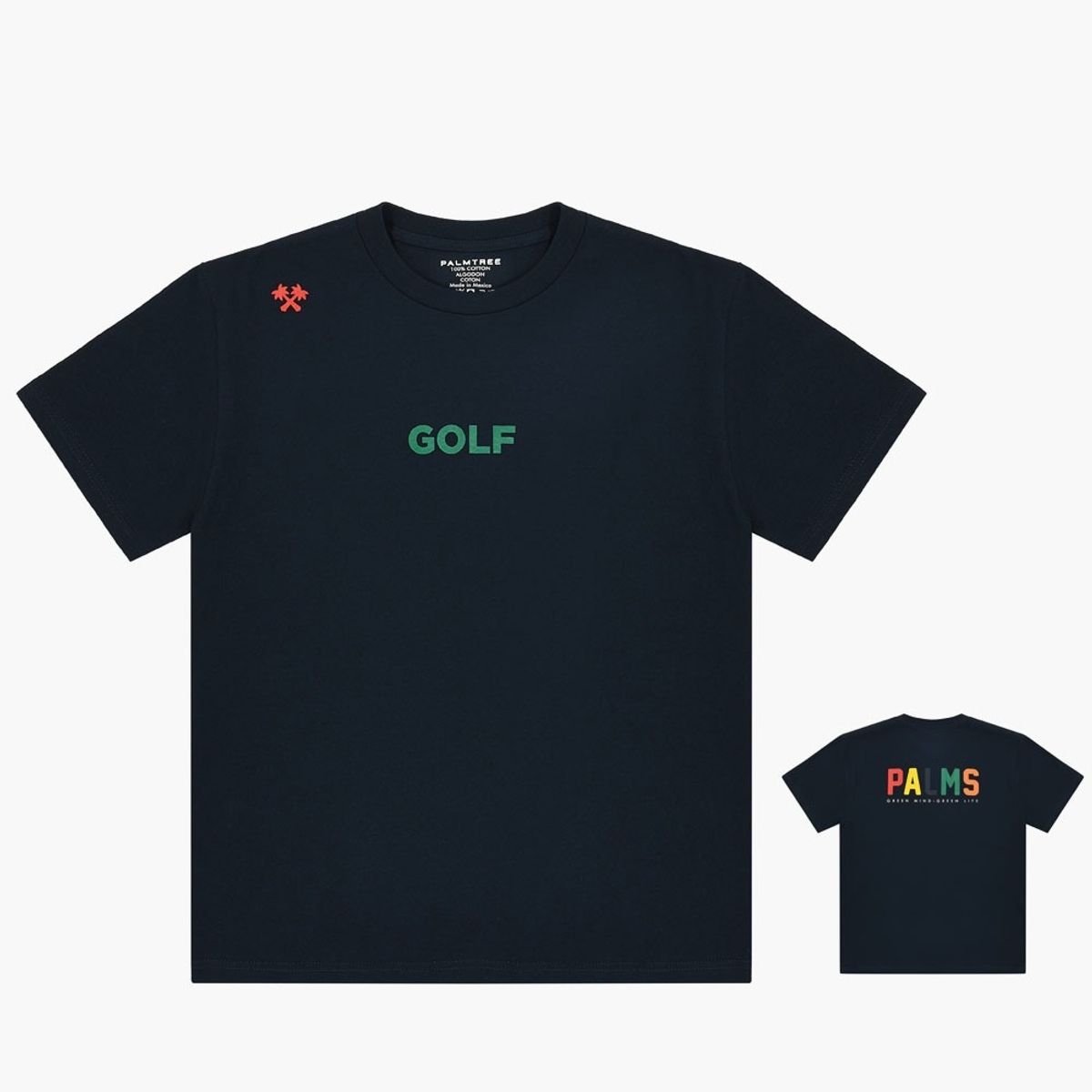 팜트리골프(PALMTREE GOLF) 골프 반팔 티셔츠 네이비 Golf T-SHIRT Navy