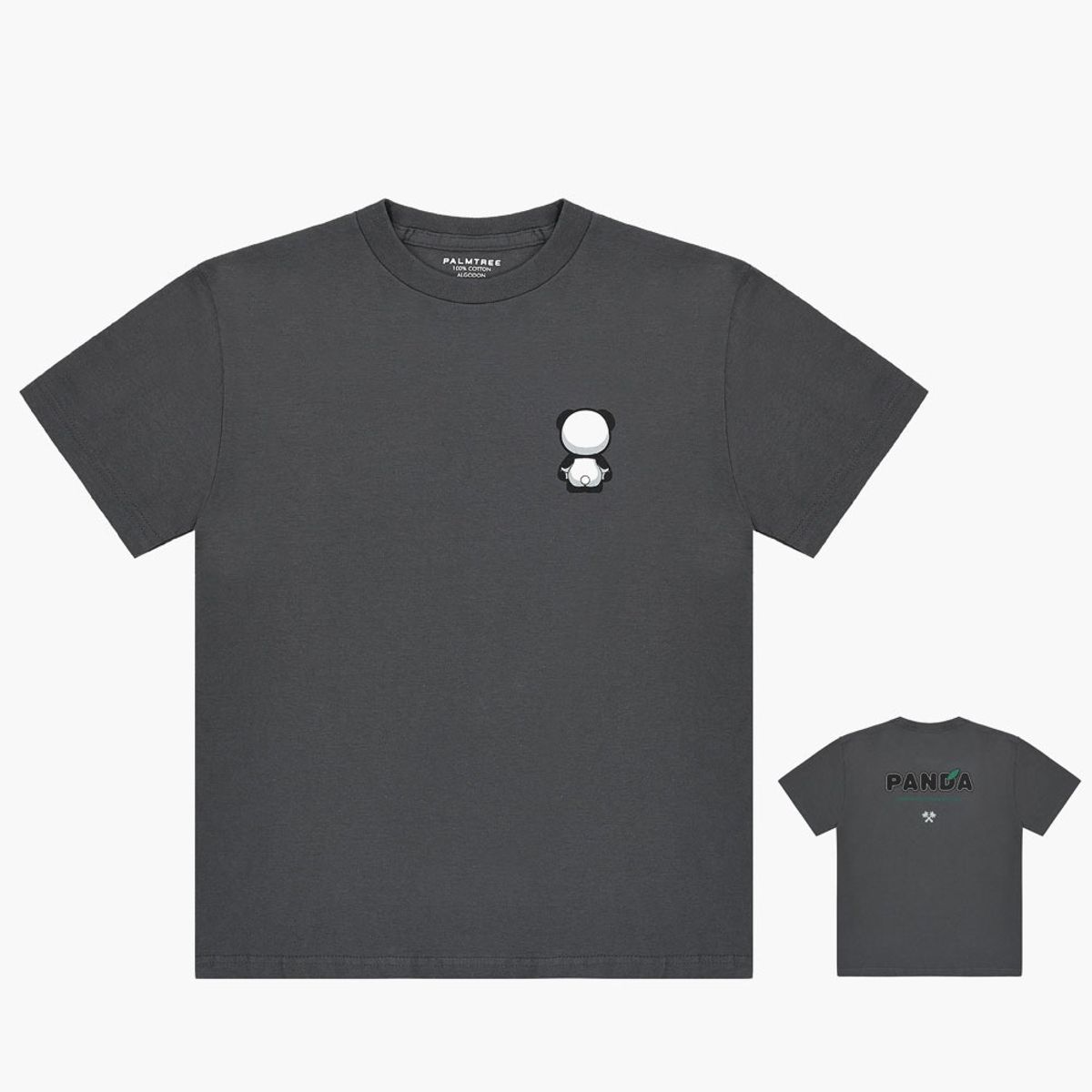 팜트리골프(PALMTREE GOLF) 판다 반팔 티셔츠 차콜 Panda T-SHIRT Charcoal