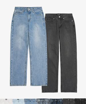 [2PACK] 와이드 데님 팬츠