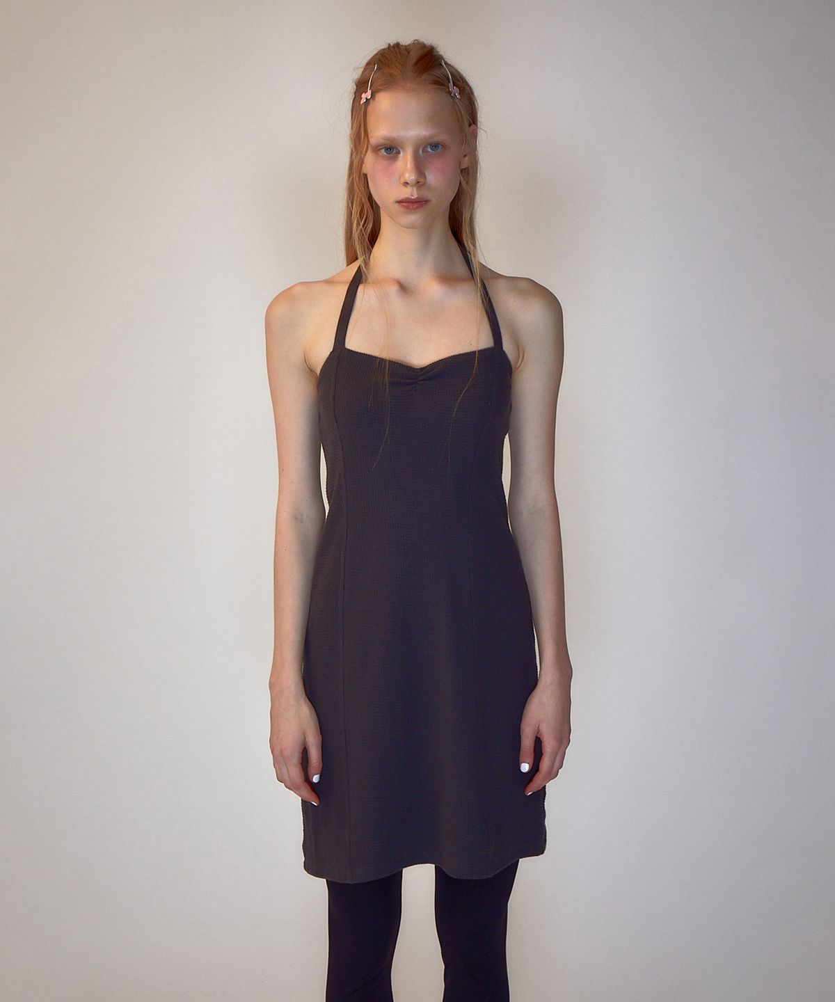 레스트앤레크레이션(REST&RECREATION) RR HALTER NECK MINI DRESS BLACK