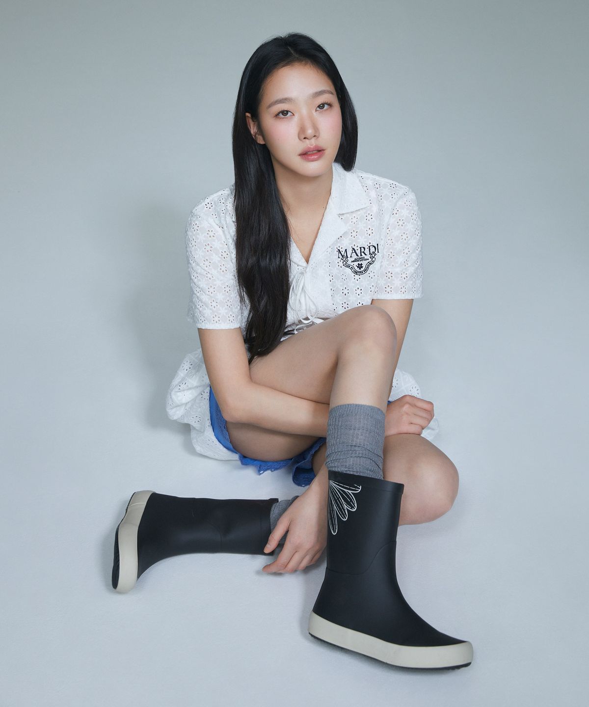 마르디 메크르디 레폼프(MARDI MERCREDI LESPOMPES) PLUIE RAIN BOOTS_BLACK