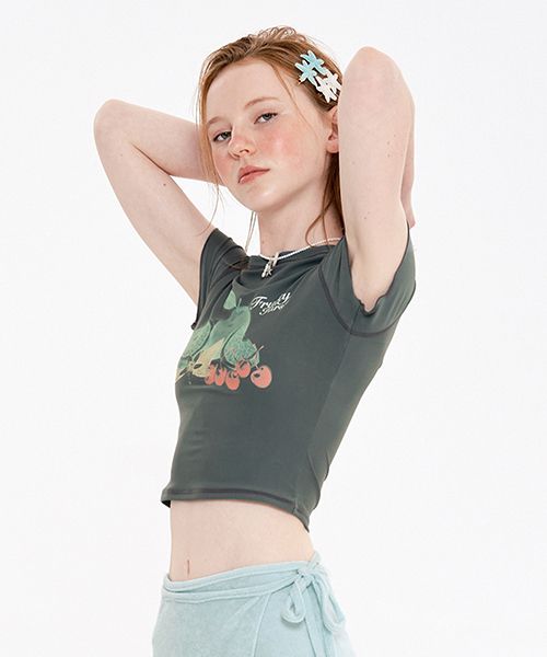 [ KIRSH ]★GRAPHIC POINT SHORT SLEEVE RASHGUARD MUSINSA | KIRSH Graphic Point Short Sleeve Rash Guard [Sky]