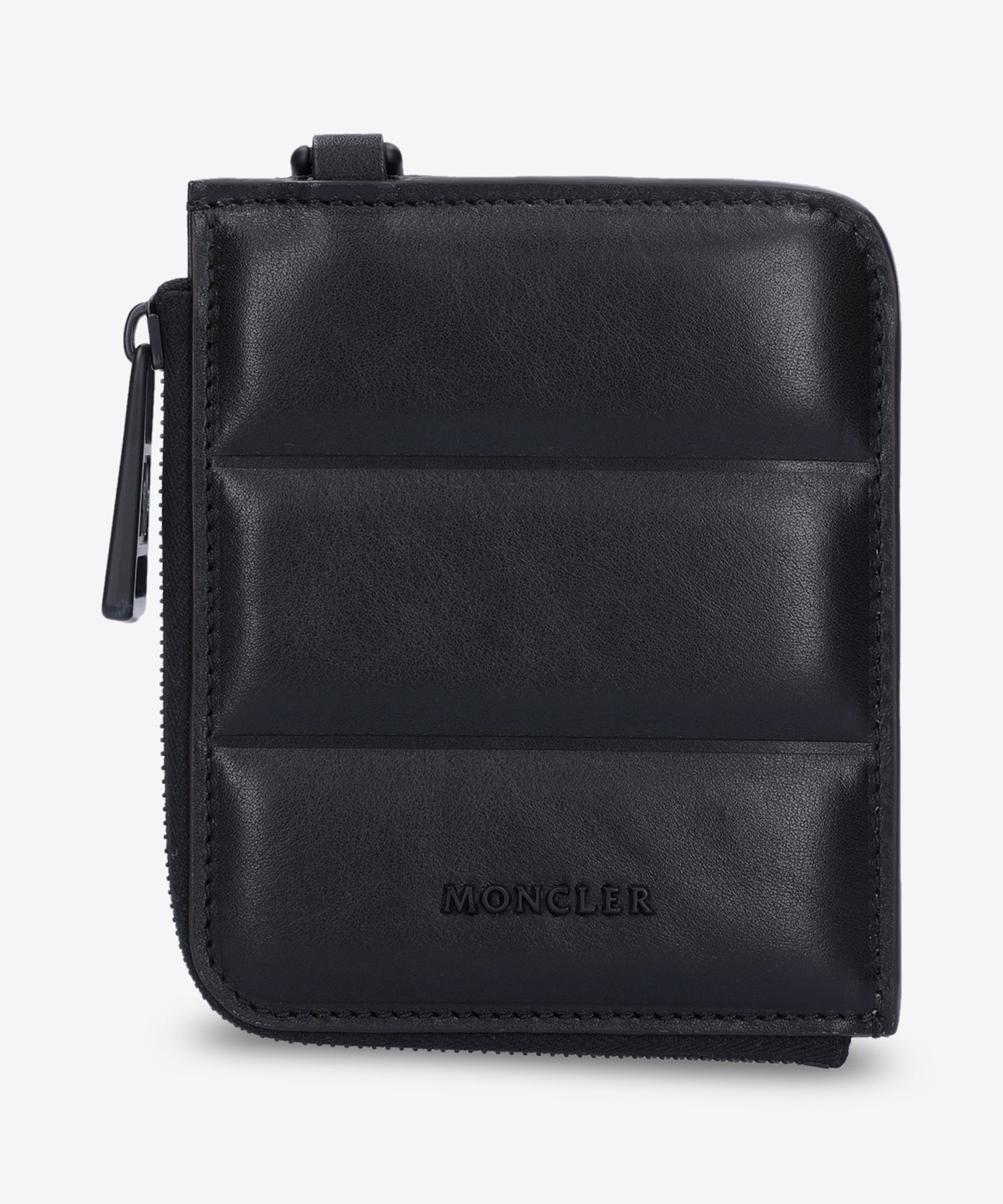 MONCLER ブラックレザー財布 Moncler 財布 | ブラック | FARFETCH JP