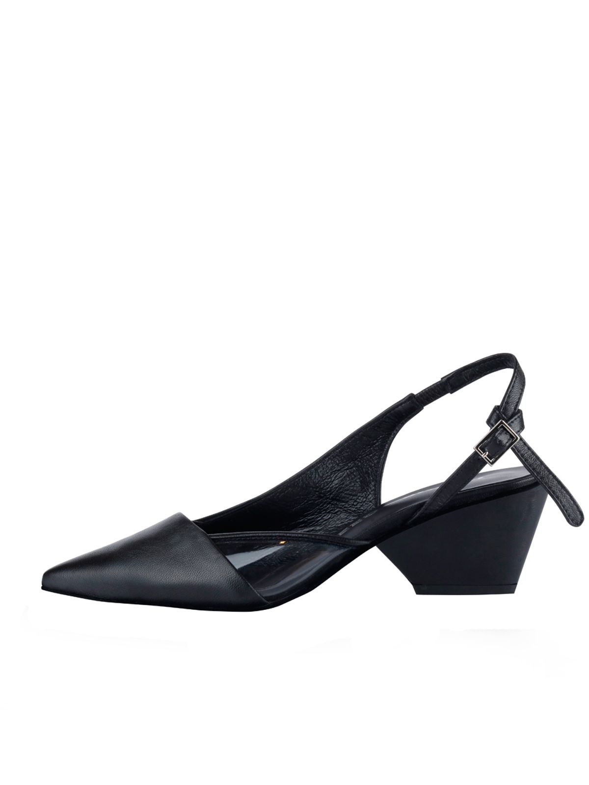꼼므지(COMMEGEE) Asymmetric sling-back shoes / CG1019BK