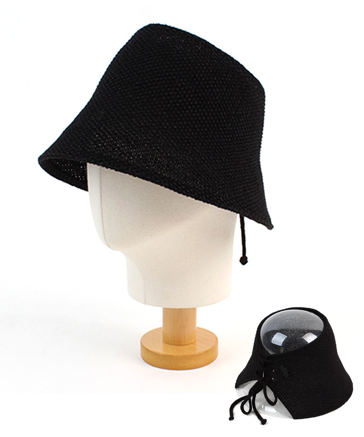 유니버셜 케미스트리(UNIVERSAL CHEMISTRY) Back Strap Black Bonnet Hat 보닛햇