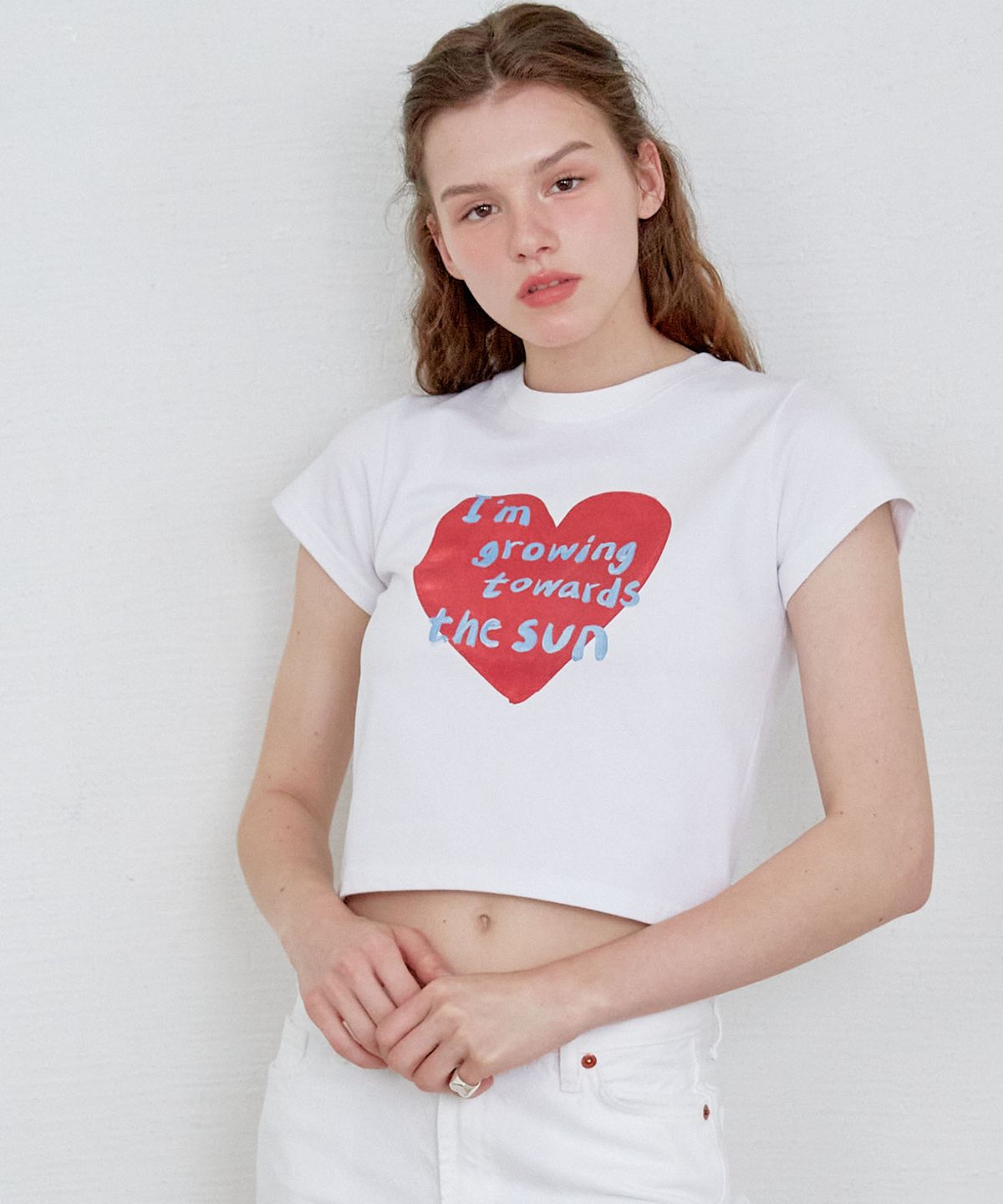 쏘이르(SO IR) HEART DRAWING T-SHIRT - WHITE