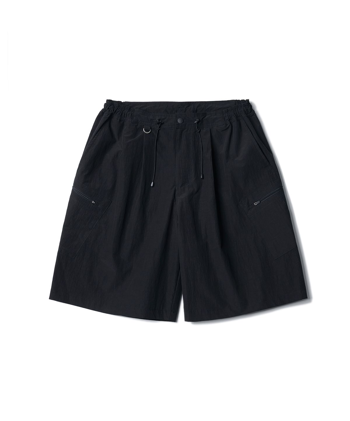 라모랭(RAMOLIN) Pleated Runner Shorts Black