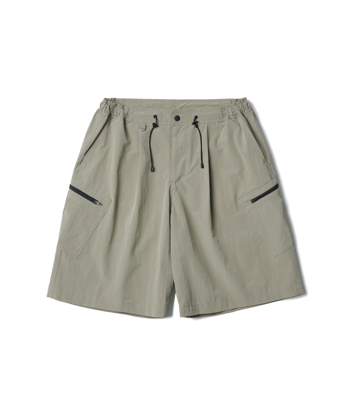 라모랭(RAMOLIN) Pleated Runner Shorts Misty Gray