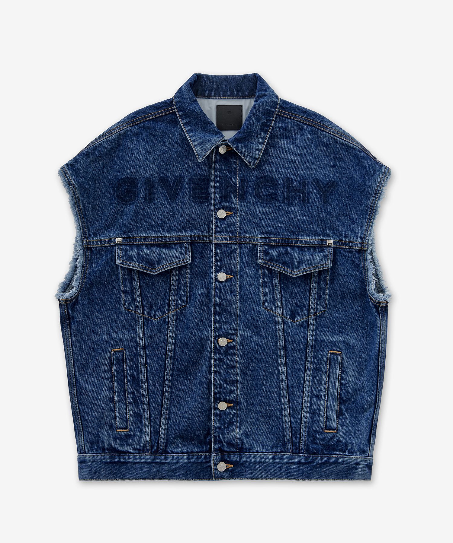 MUSINSA | GIVENCHY Givenchy denim button pocket oversized vest