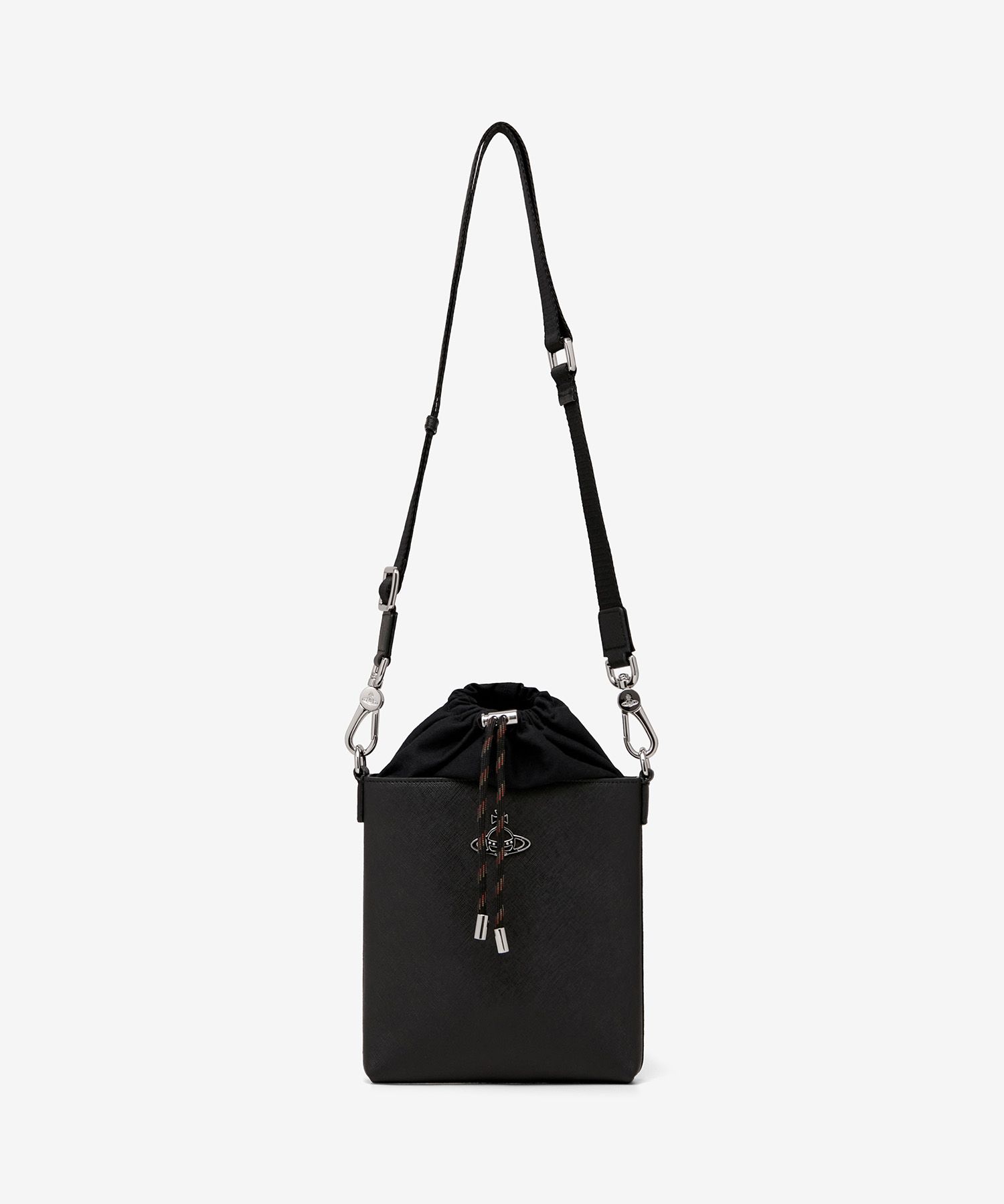 MUSINSA | VIVIENNE WESTWOOD Saffiano Drawstring Crossbag - Black ...