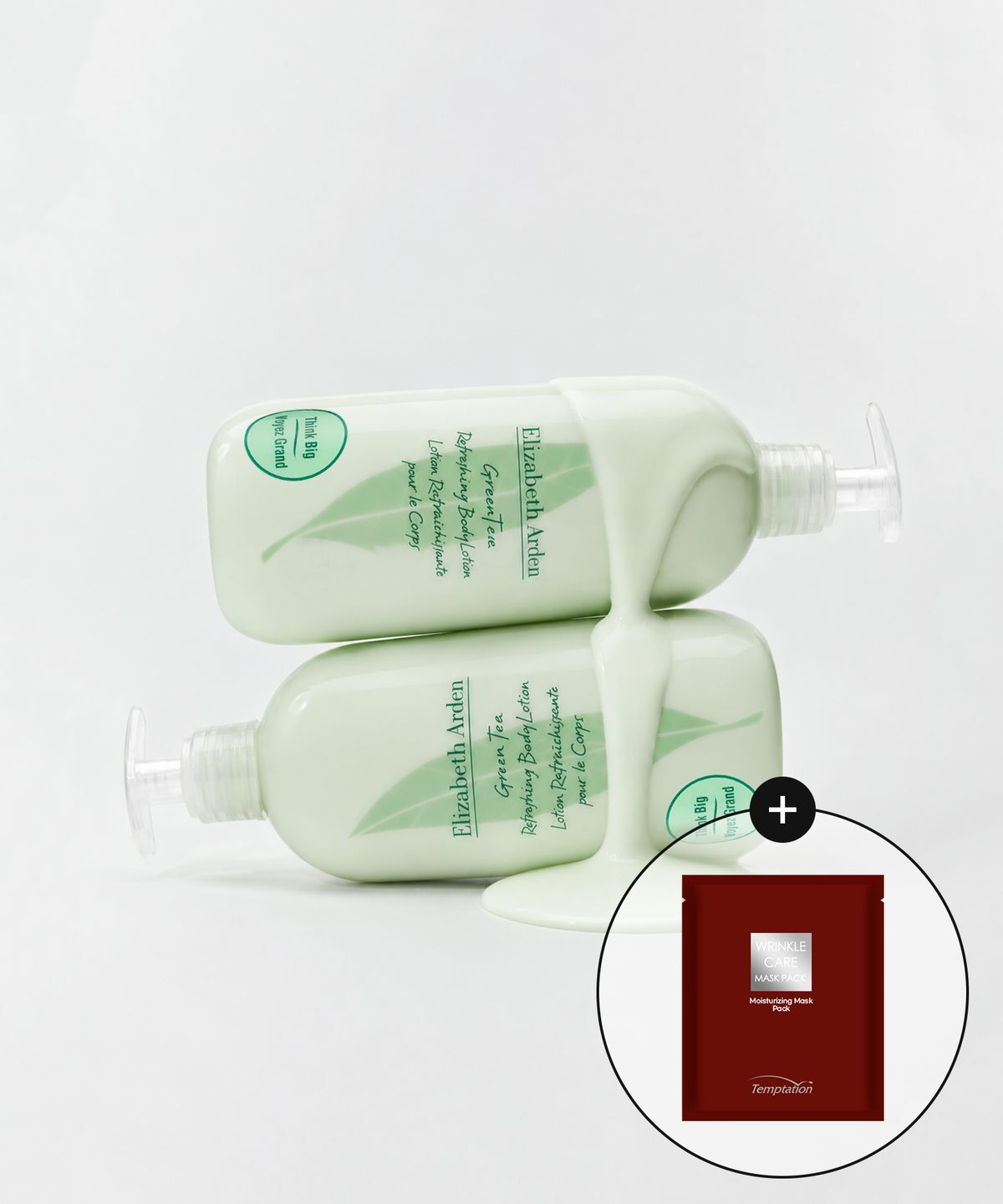 엘리자베스아덴(ELIZABETH ARDEN) 그린티 리프레싱 바디로션 500ml +링클케어 마스크팩 1매 증정