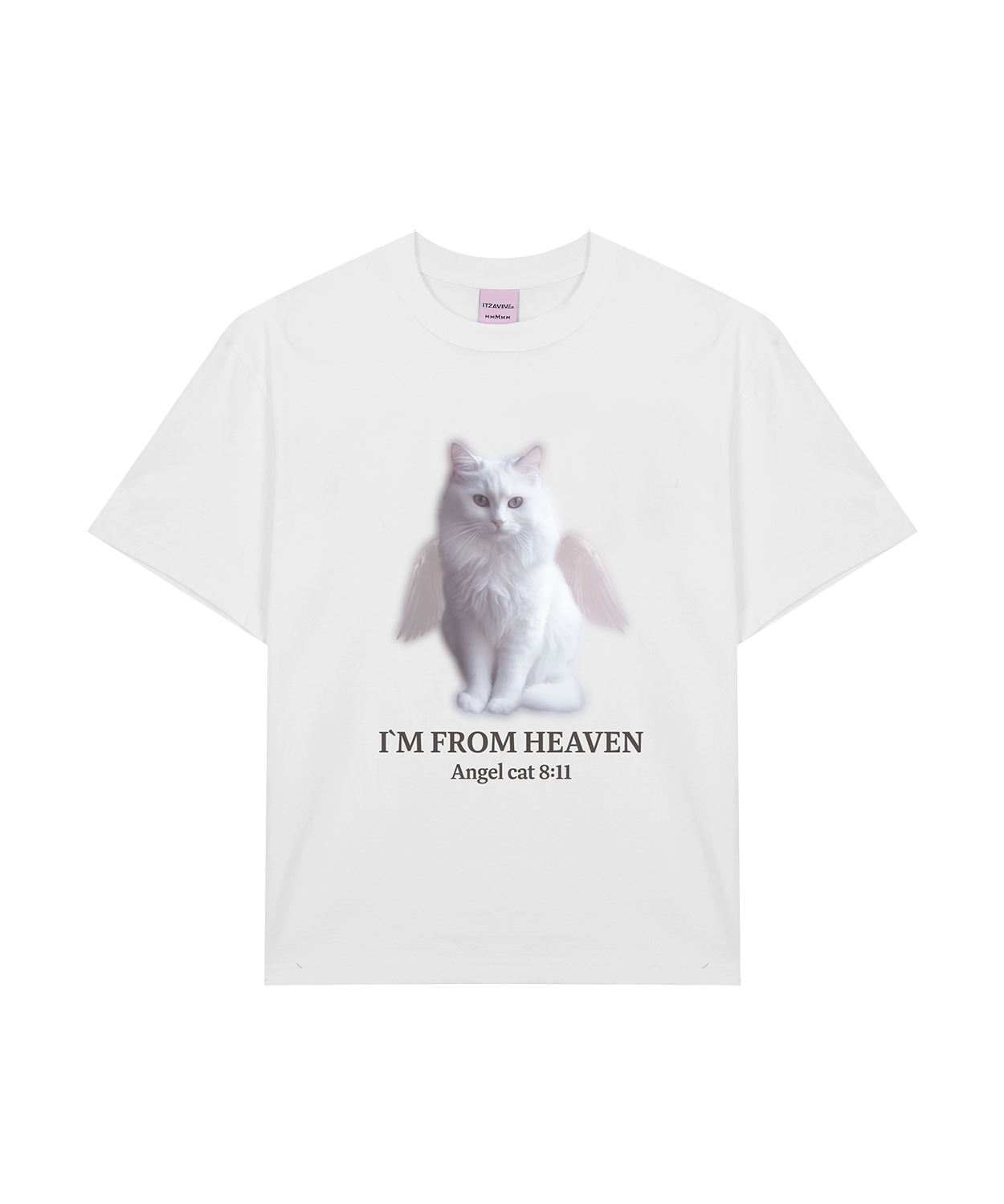【ITZAVIBE】ANGEL CAT VER.4 T SHIRT MUSINSA公式 | ITZAVIBE ANGEL CAT T-SHIRTS VER.3_WHITE