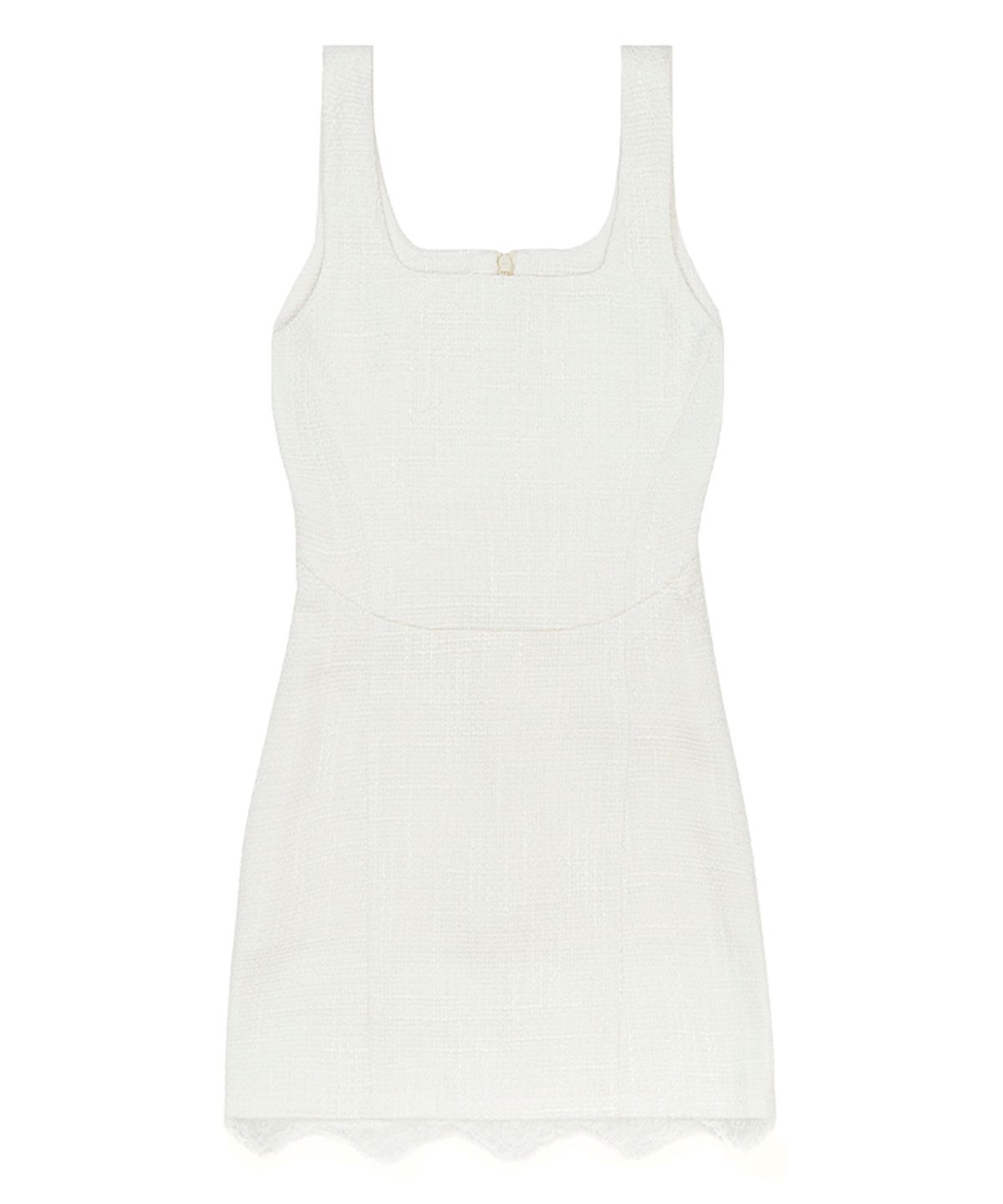 유희(YOUHEE) LACE TWEED MINI DRESS IVORY