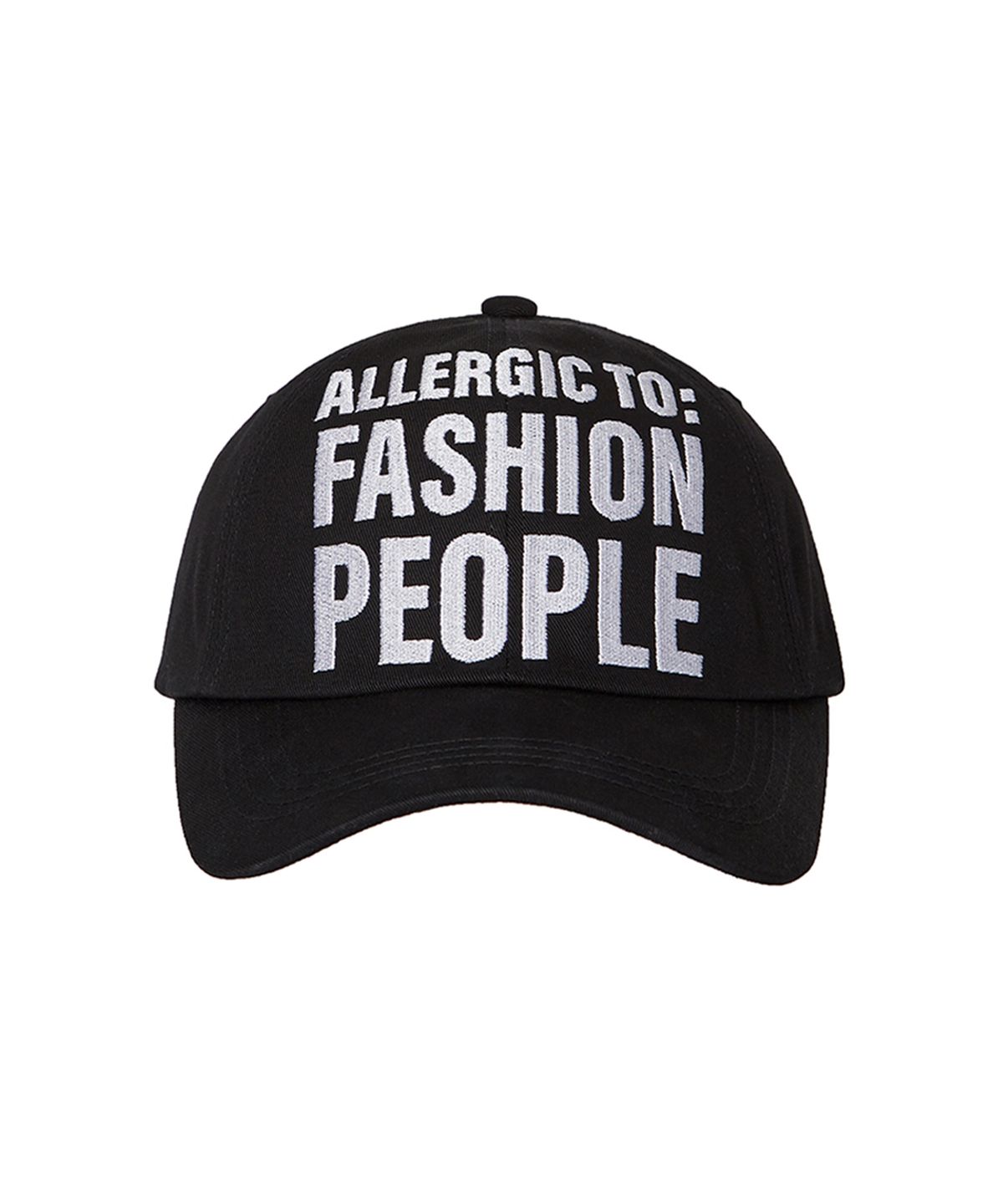 유희(YOUHEE) ALLERGIC LETTERING BALL CAP BLACK