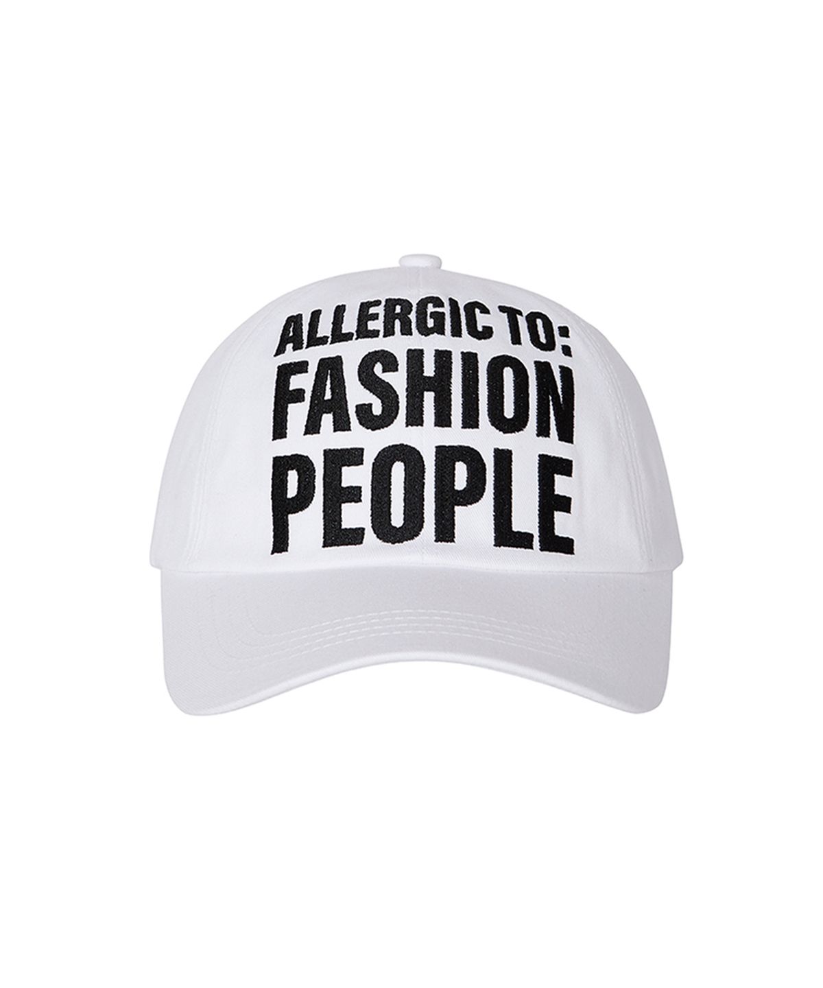 유희(YOUHEE) ALLERGIC LETTERING BALL CAP WHITE