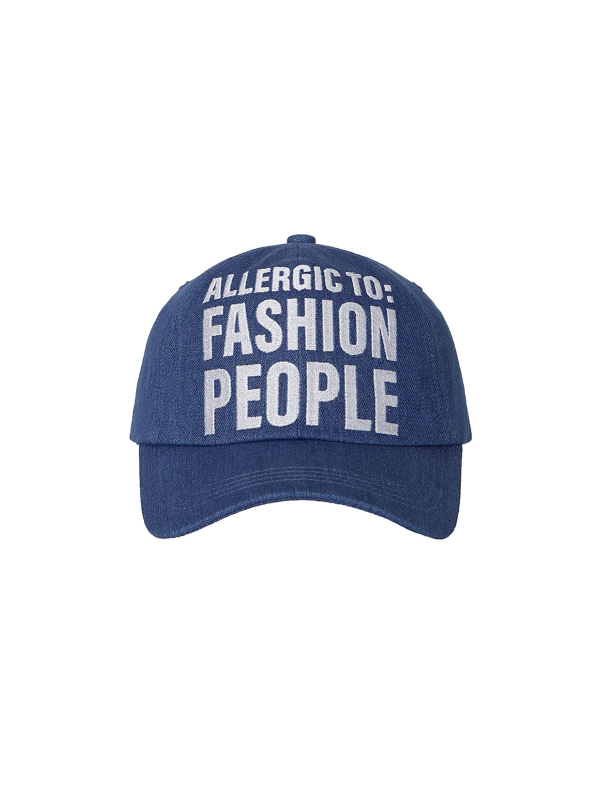유희(YOUHEE) ALLERGIC LETTERING BALL CAP BLUE