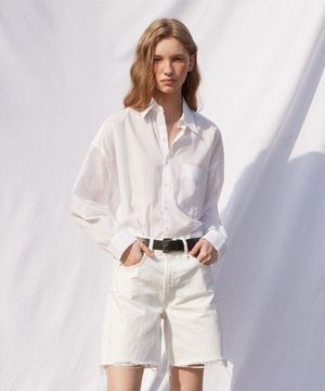 COTTON SEE-THROUGH SHIRT_IVORY