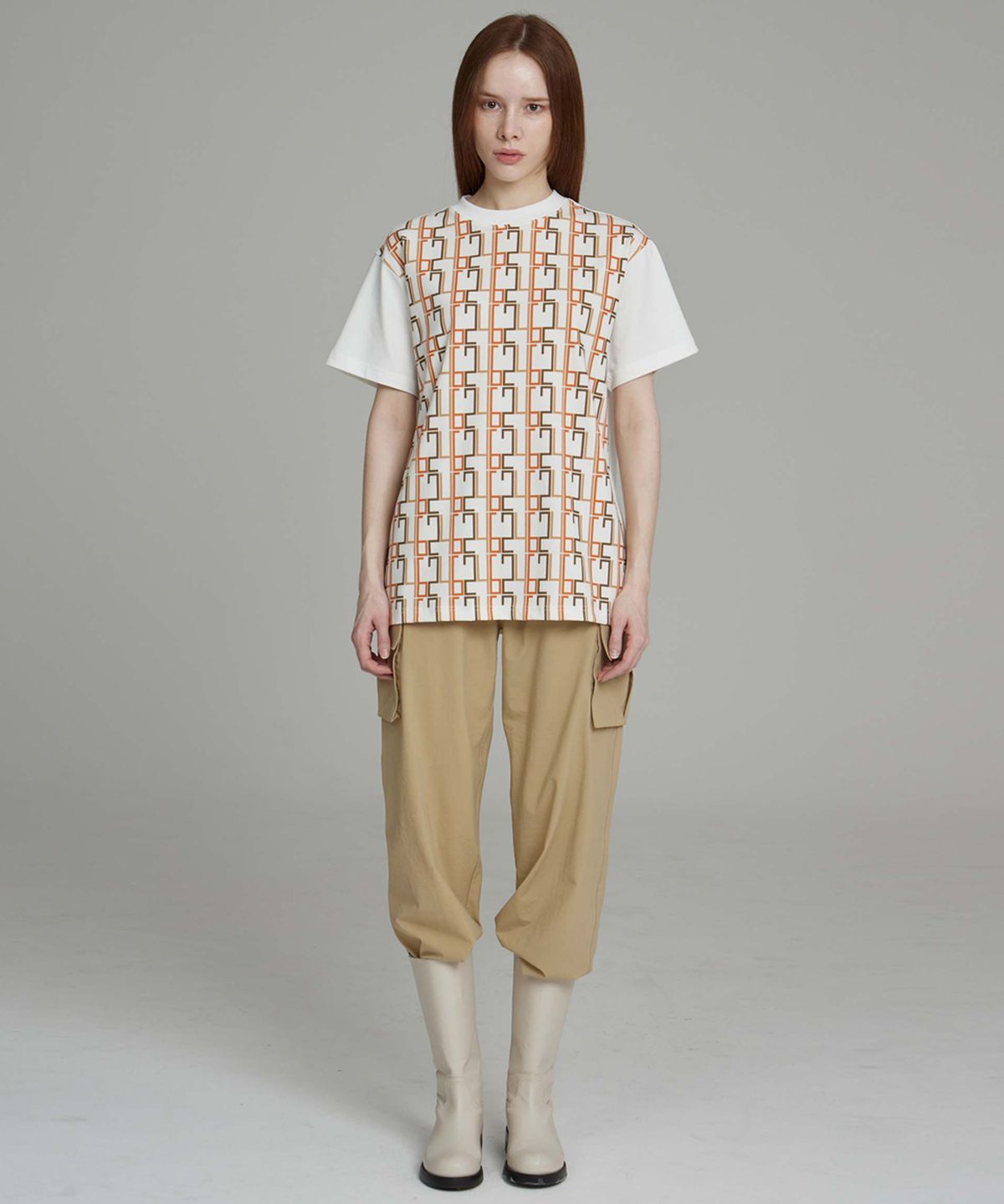 메종246(MAISON246) BASIC LOGO CARGO PANTS BEIGE