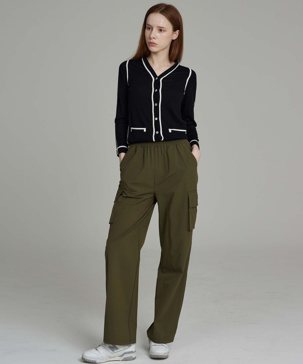 메종246(MAISON246) BASIC LOGO CARGO PANTS KHAKI