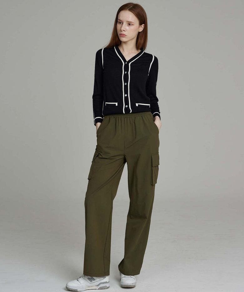BASIC LOGO CARGO PANTS KHAKI