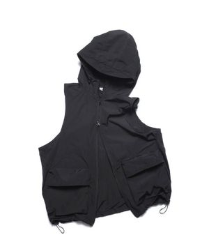 나일론 후디 베스트-블랙