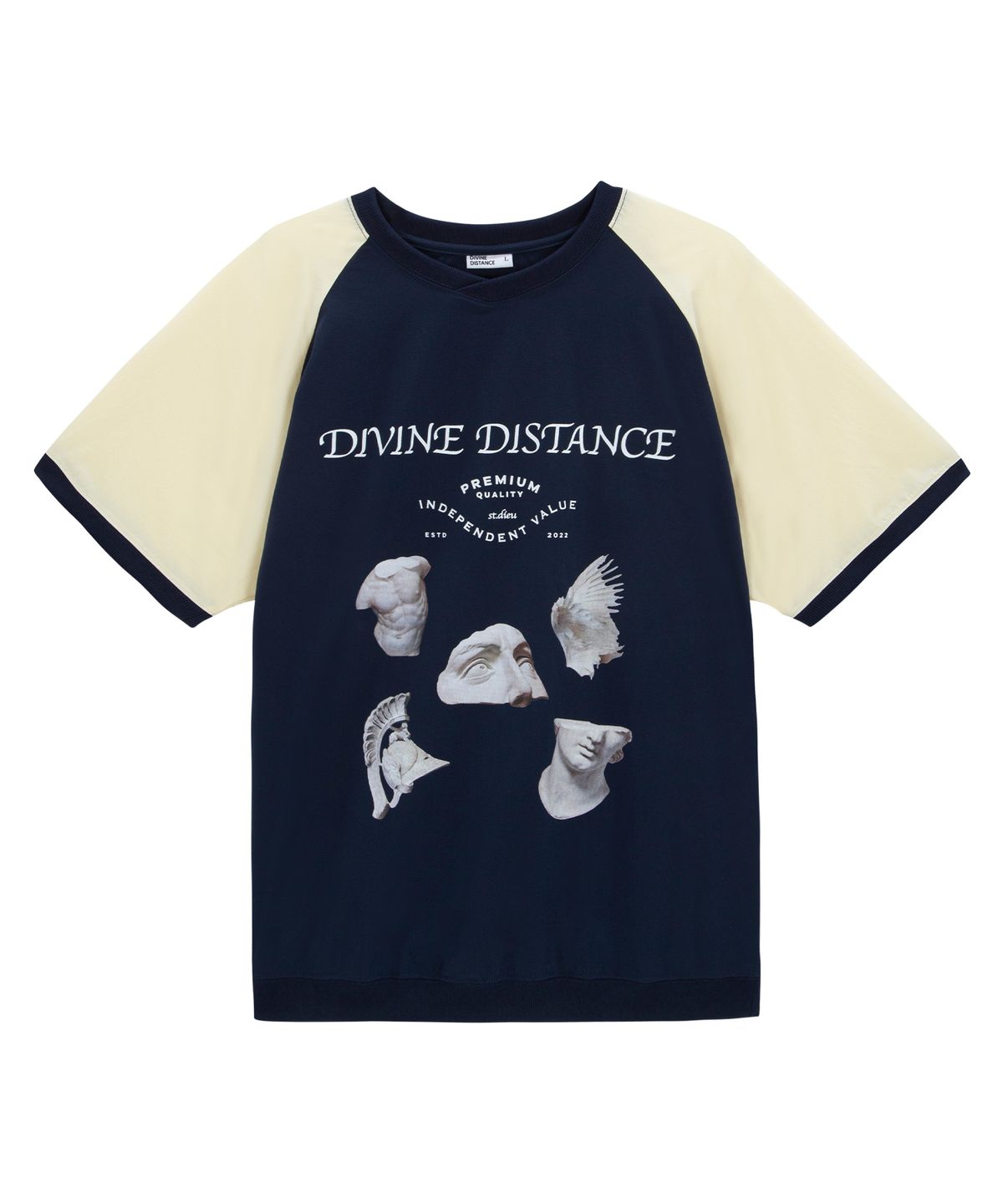 디바인디스턴스(DIVINE DISTANCE) 세인트 우븐 하프슬리브 [네이비] - 사이즈 & 후기 | 무신사