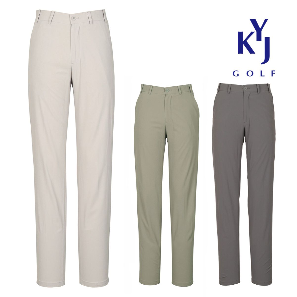 김영주 골프(KIM YOUNG JOO GOLF) 여름 사방스판 하프밴딩 남성 골프바지 KNMMSL44