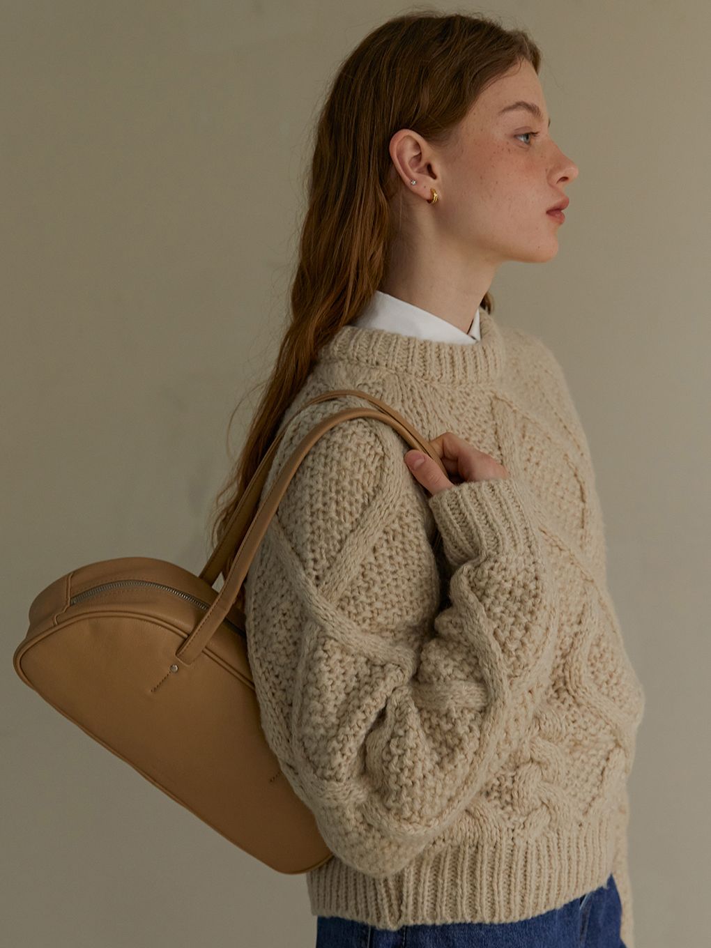[SOMEWHERE BUTTER]★grand baguette bag MUSINSA | SOMEWHEREBUTTER grand baguette bag - butter cream