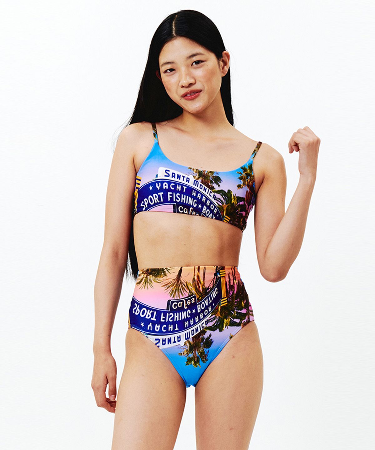 딜라잇풀(DELIGHTPOOL) Santa Monica Pier BIKINI Top - Pink Sunset