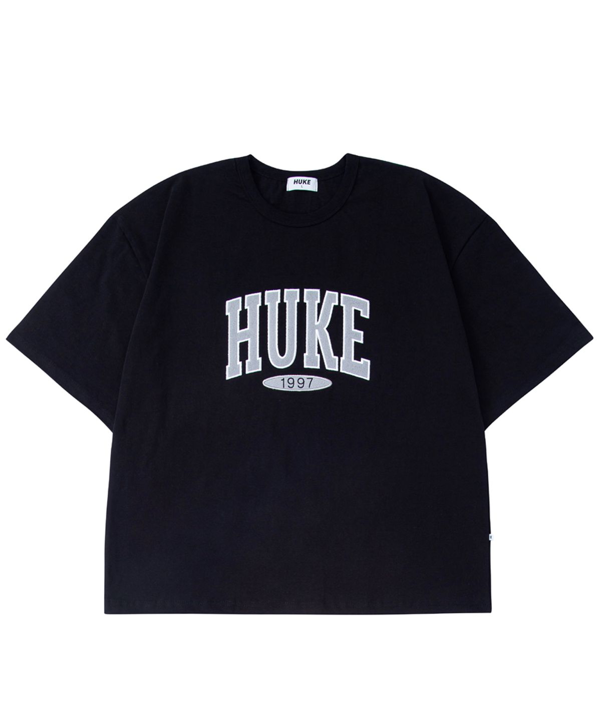 후크(HUKE) 로고 스케이트 반팔티 (블랙)