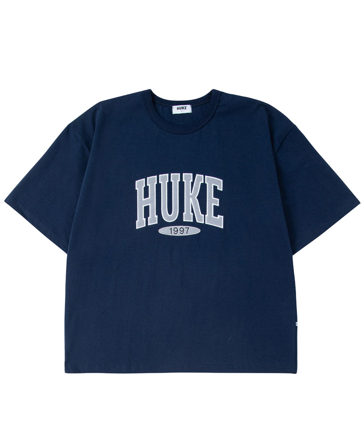 후크(HUKE) 로고 스케이트 반팔티 (딥블루)