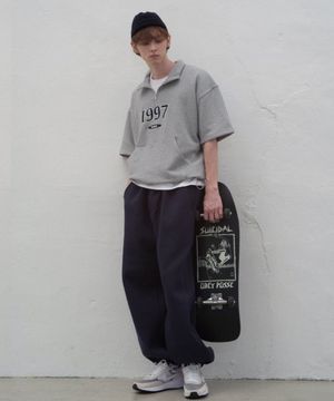 스케이트 와이드 벌룬 조거팬츠 (네이비)