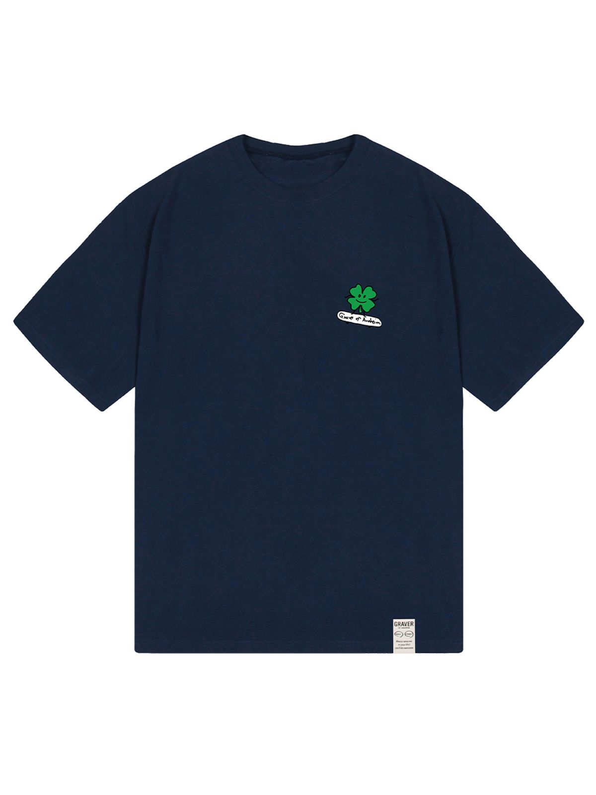 그레이버(GRAVER) [UNISEX]클로버보드 반팔티_네이비