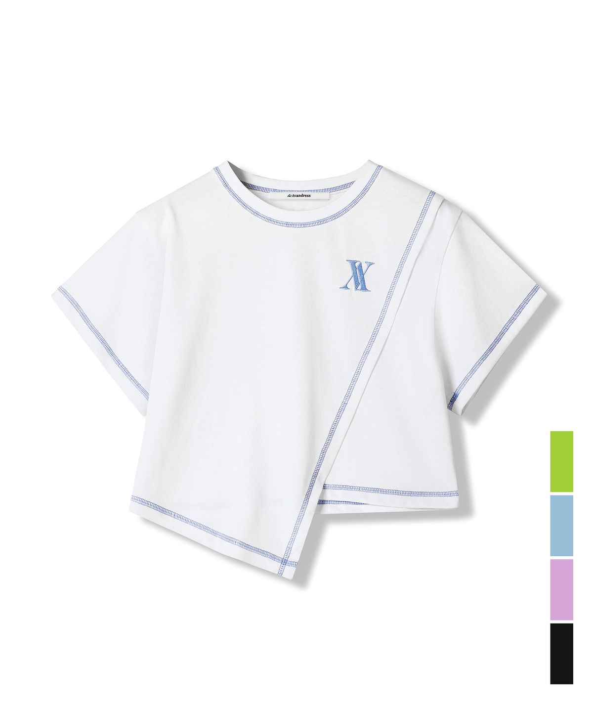 어반드레스(AVANDRESS) Line Diagonal T-shirt AV - 4COL