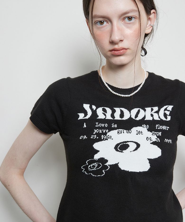 L3 JADORE FLOWER KNIT(BLACK)