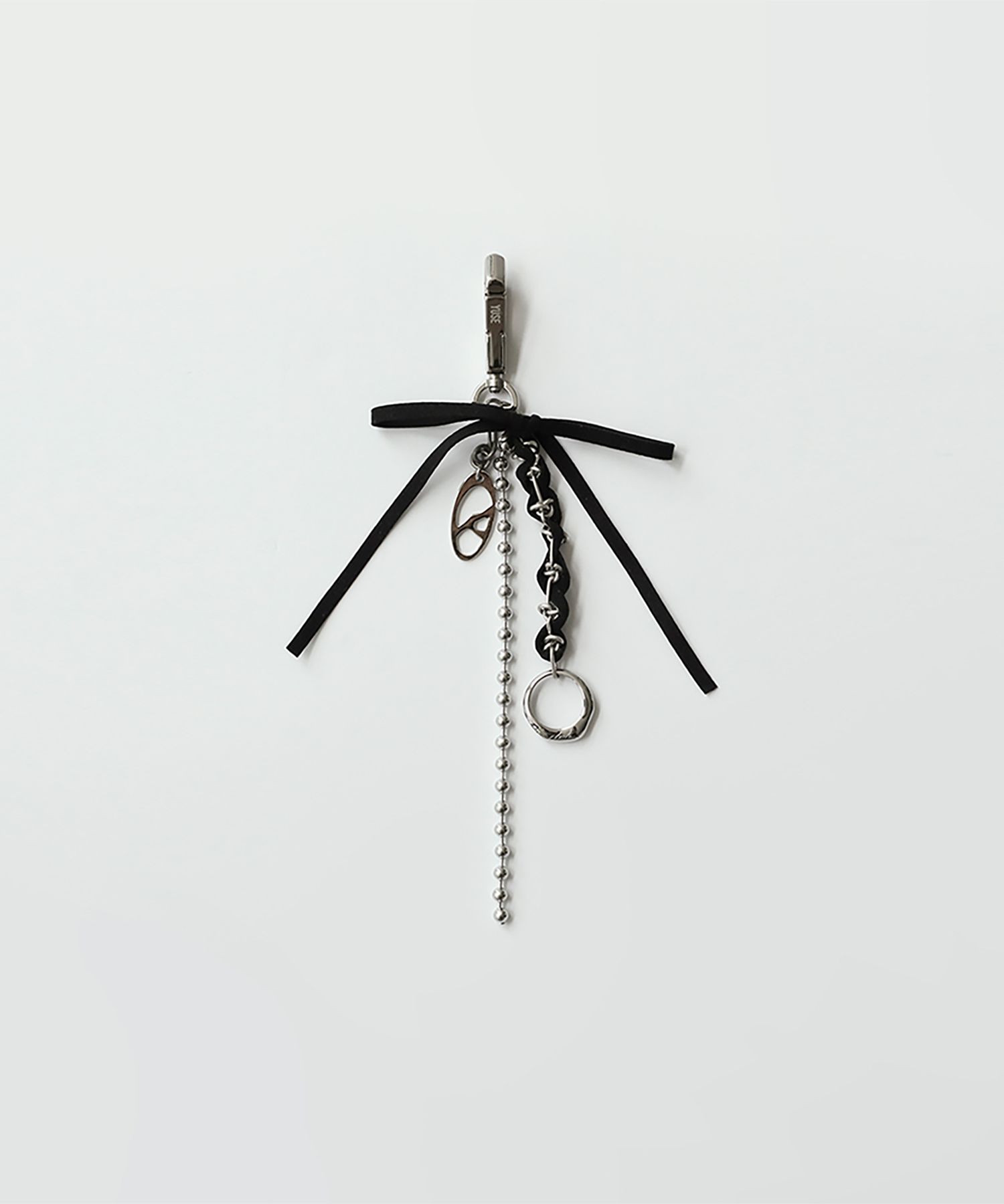 ★送料・関税込★YUSE★SUEDE RIBBON KEY RING★キーリング MUSINSA公式 | YUSE SUEDE RIBBON KEY RING - BLACK
