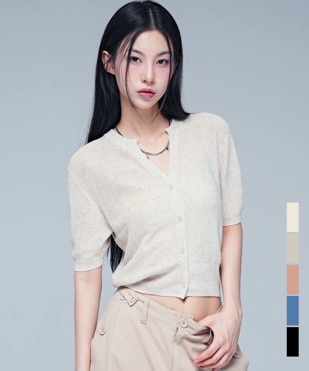 어반드레스(AVANDRESS) Olly Linen Like Short-Sleeve Knit - 5COL