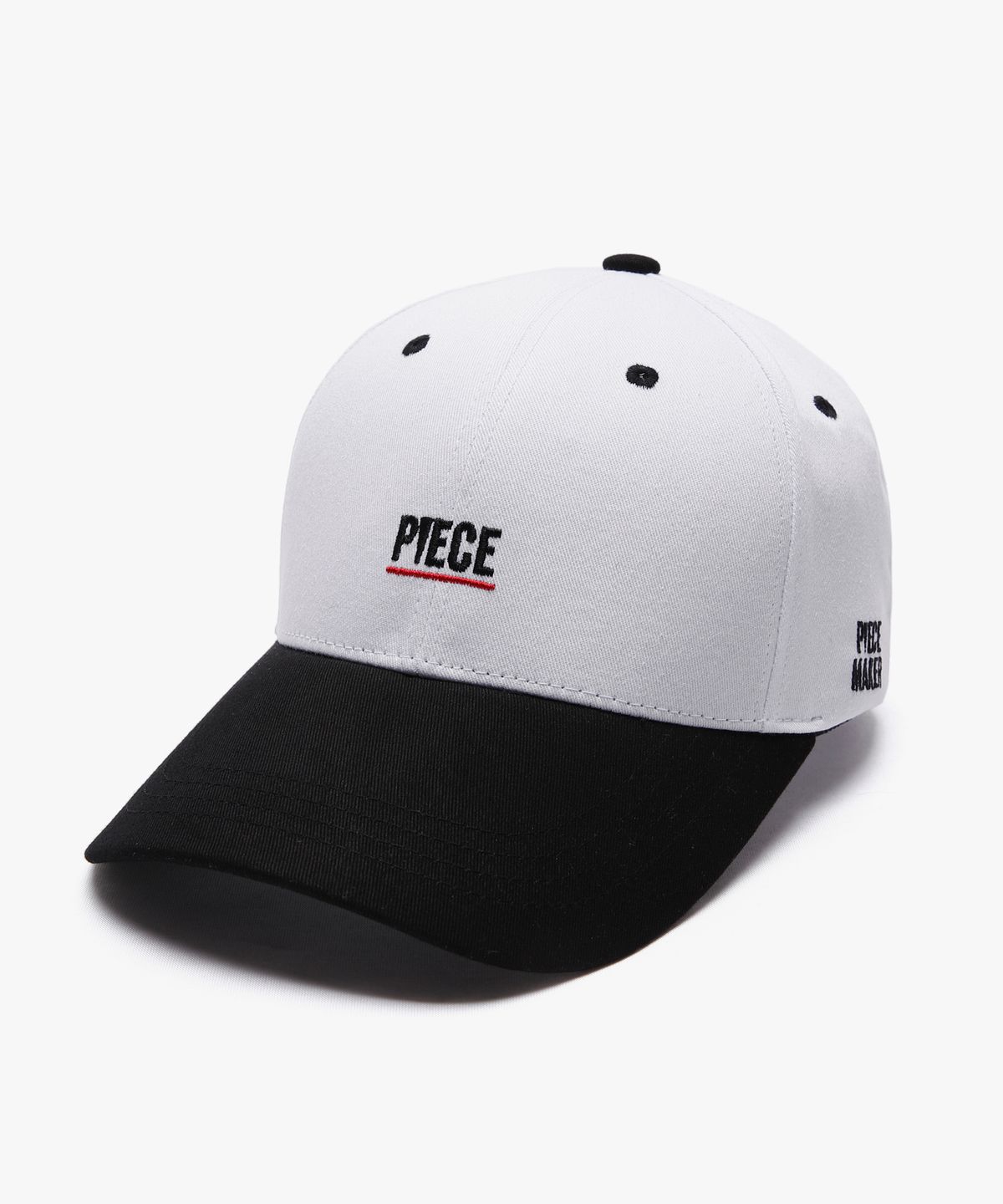 피스메이커(PIECE MAKER) PIECE HARD 6P CAP (BLACK WHITE)