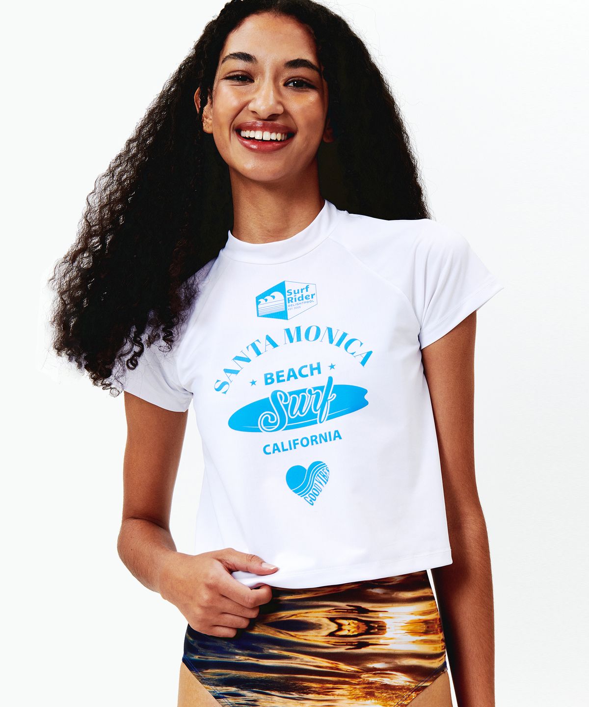 딜라잇풀(DELIGHTPOOL) Cali Surf Top - White Wave