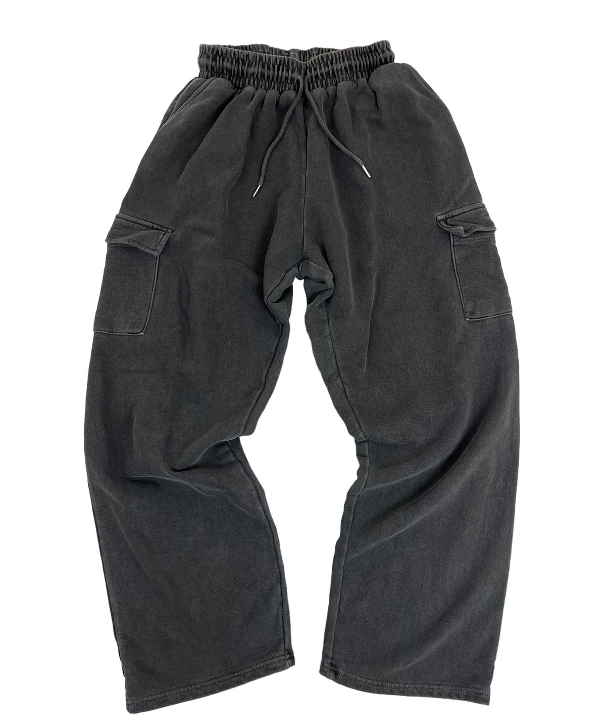 스케이터락(SK8ER ROCK) Pigment Flat Cargo Sweat Wide Pants Dark gary