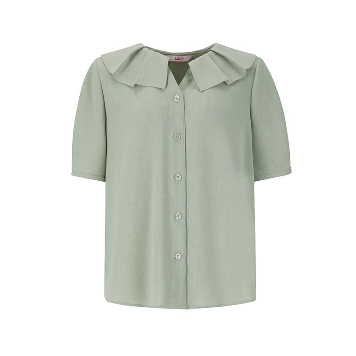 숲(SOUP) 플리티드 칼라 반팔 블라우스(SZ5SS36)