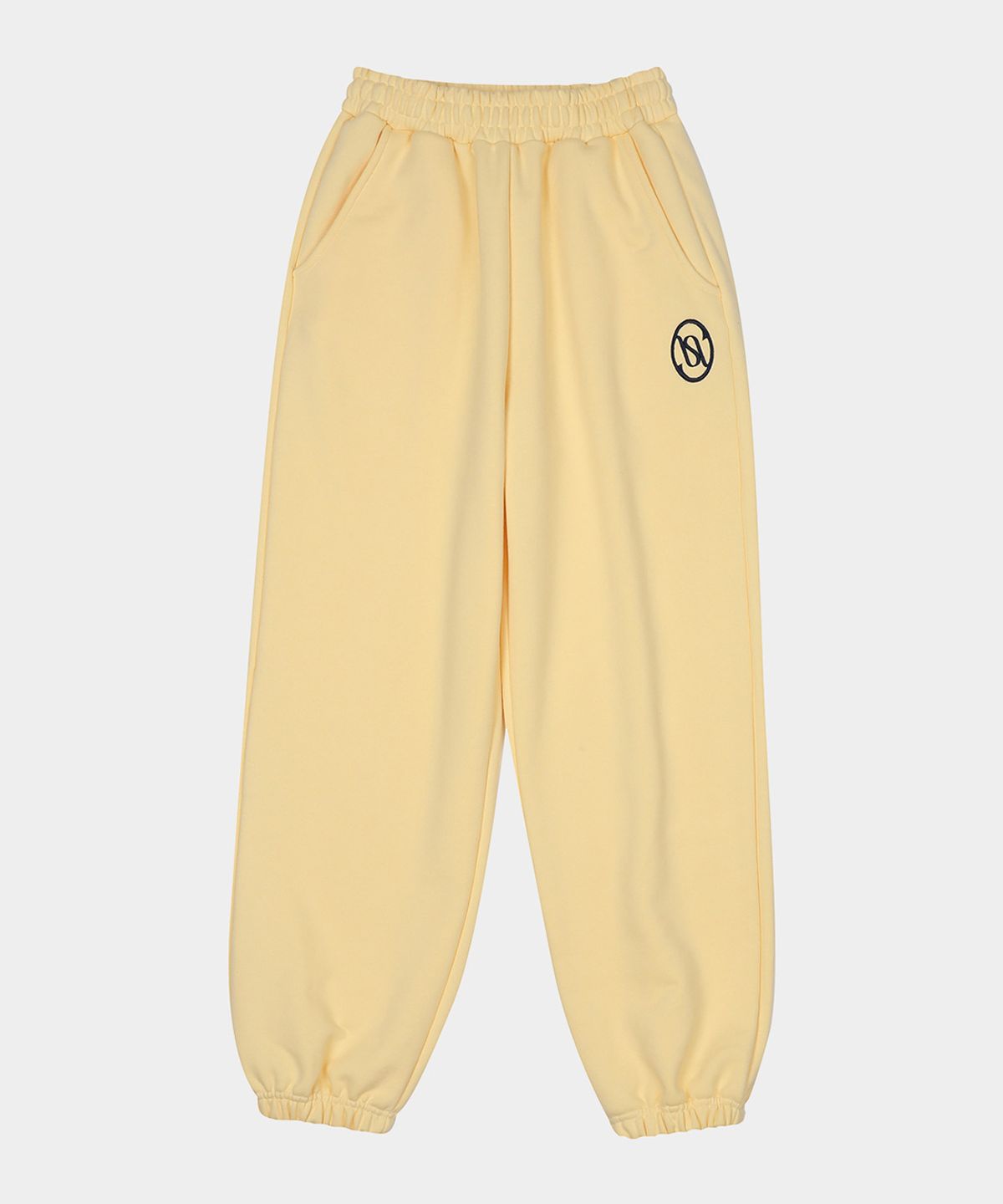 키시닝(KISYNING) KISY logo jogger pants (pastel yellow)
