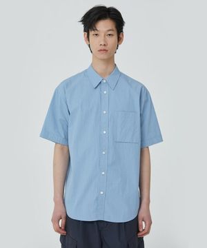 에센셜 루즈 셔츠_스카이 블루