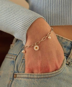 플뢰르 자개 체인 브레이슬릿