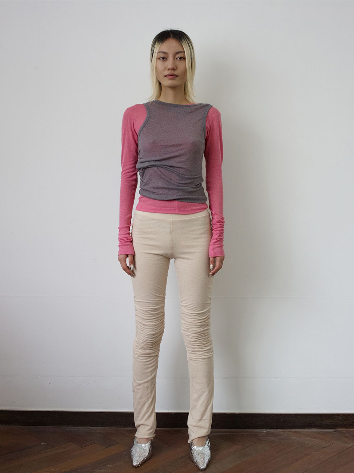 에스이오(s/e/o) SHEER DOUBLE LAYERED LEGGINGS EGG