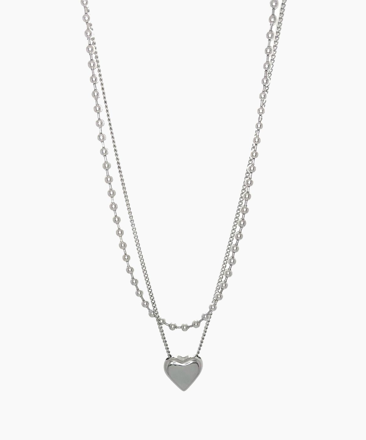 셉텐벌5(SEPTEMBER5) Layered heart chain necklace