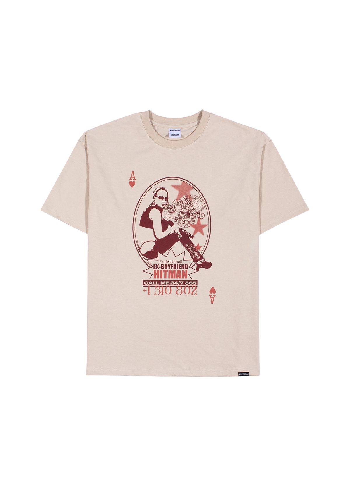 어나더에이(ANOTHER A) 엑스 박스 티셔츠 (Beige)