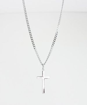 [남여공용] 써지컬스틸 심플 십자가 목걸이 / GHMN-411