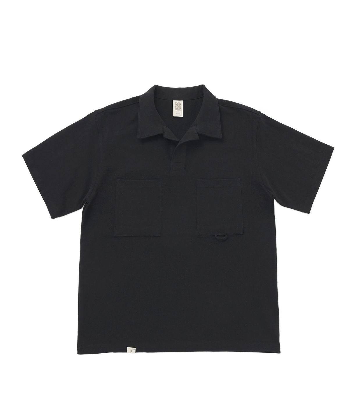 어낫띵(A NOTHING) N-BT POCKET 1/2 COLLAR-TEE (Black)
